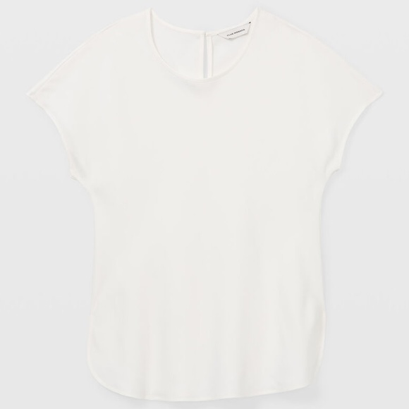 Satin Tee - New With Tags - NEVER WORN - White - Picture 3 of 3